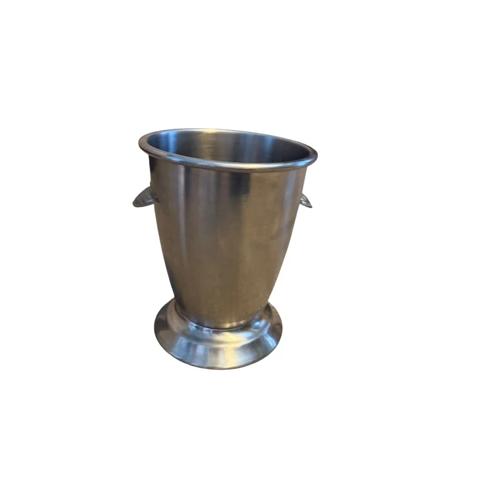 Oneida 18/8 Stainless Steel Ice Bucket Wine Chiller Pedestal Japan Barware 8in